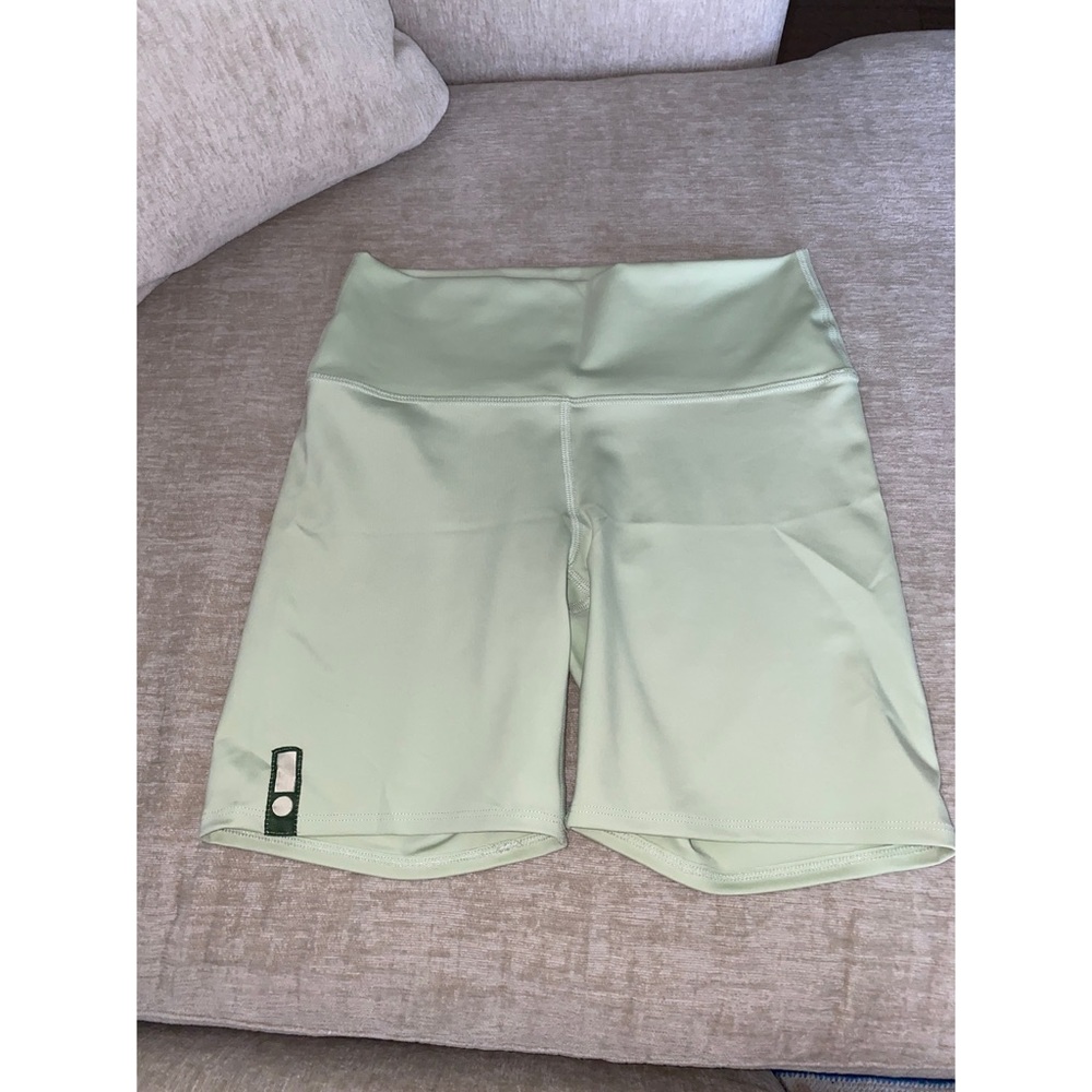 Daily Drills Light Pistachio Green Biker Shorts
